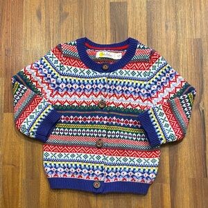 Mini Boden Fair Isle Cardigan, 6-9M